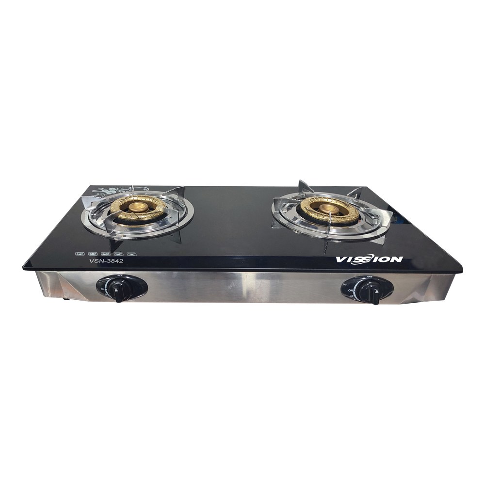 Glass Top Double Burner Gas Stove
